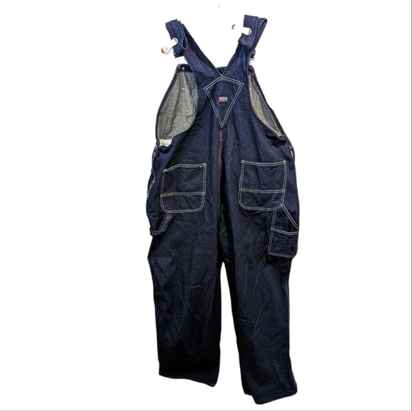 Vintage USA WORKS denim overalls 50x32 - Picture 4 of 9